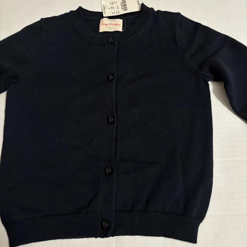 Crewcuts Navy Cardigan size 2 NWT